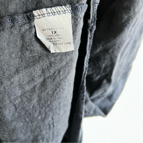 Vasna Blue Lagenlook 100% Linen Midi/Maxi Dress Womens Size 1X - Picture 5 of 9